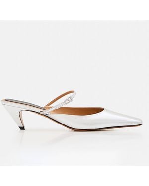 Stella McCartney 90Mm Buckle-Fastening Slingback Mules - White