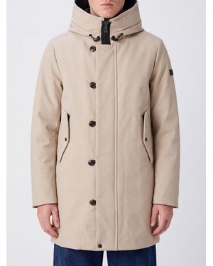 Peuterey Knielanger Parka Kasa Ki Von Mit Kapuze Und Pelzkragen - Natur