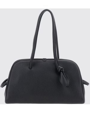 Jacquemus Le Turismo Grained Leather Shoulder Bag With Embossed Logo - Black