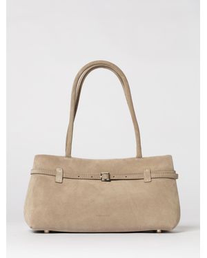 MANU Atelier East West Le Cambon Suede Bag - Natural