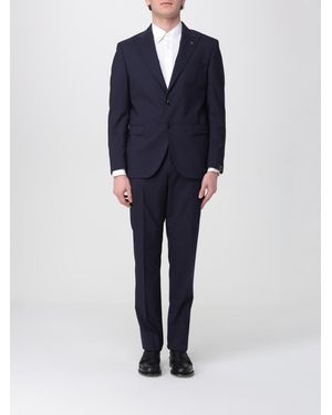 Manuel Ritz Single-Breasted Suit - Blue