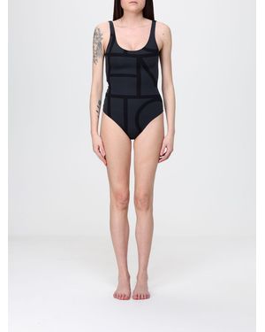 TOTEME Polyamide One-Piece Swimsuit With Logo - Black