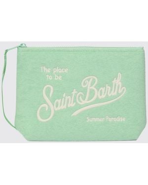 MC2 Saint Barth Aline Chenille And Cotton Terry Pochette - Green