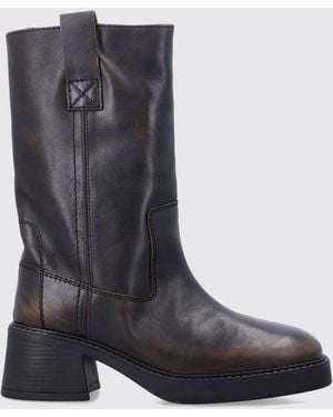 Miista Mid-Calf Biker Boots - Blue