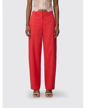 Pinko Mid-Rise Wide Leg Pants - Red