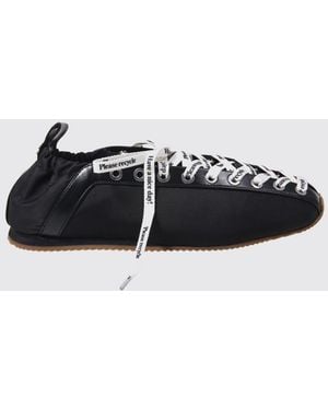 Ganni Sporty Recycled Nylon Ballerinas - White