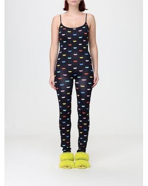 Fiorucci Combinaison Slim À Épaules Dénudées Avec Imprimé Graphique - Bleu