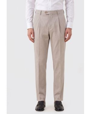Brunello Cucinelli Stretch Cotton Chino Trousers - Natural