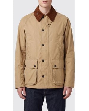 Junya Watanabe Barbour X Eye Nylon Shirt Jacket With Velvet Collar - Natural