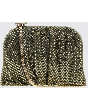 Benedetta Bruzziches Venus Rhinestone-Embellished Aluminum Mesh Mini Bag - Green