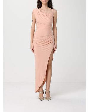 Elisabetta Franchi Crêpe Jersey Asymmetric Dress - Natural