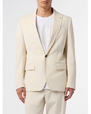 Billionaire Cotton Blend Single-Breasted Blazer - Natural