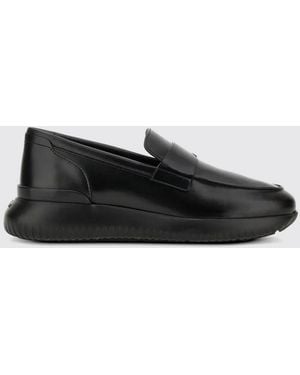 Hogan Cube Leder-Mokassins - Schwarz