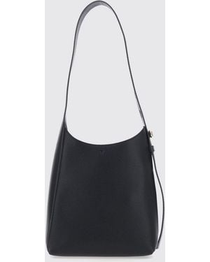 Tory Burch Romy Grained Leather Hobo Bag With Engraved Double T Logo - White