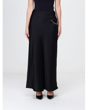 ARMANI EXCHANGE Long Satin Skirt - Black