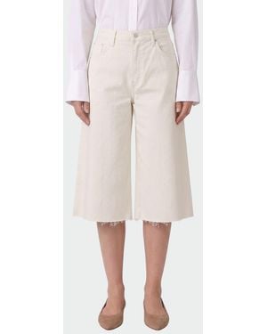 Mother Pantalones Cortos De Denim Elástico - Neutro