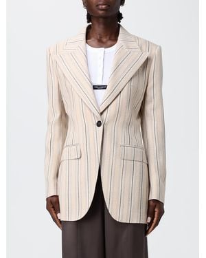 Dolce & Gabbana Dolce &Amp Gabbana Viscose Single-Breasted Blazer - Natural
