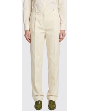 Jil Sander Cotton Straight Pants By - Natural