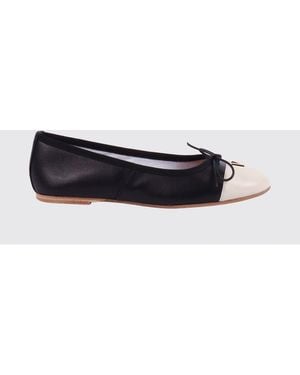 Via Roma 15 Leather Ballerinas - White