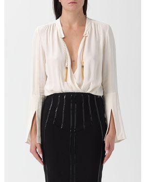 ELISABETTA FRANCHI ロゴシャツ 長袖 モノトーン エレガント