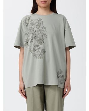 Liu Jo Floral Cotton T-Shirt - Grey