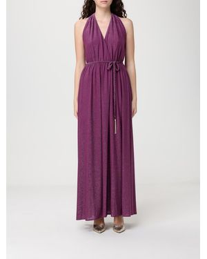 Liu Jo Lurex Viscose Long Dress - Purple