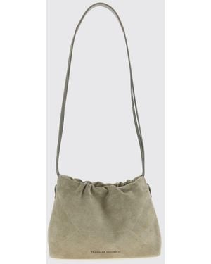 Brunello Cucinelli Bc Duo Suede Bag - White