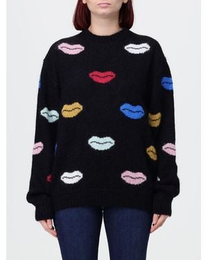 Fiorucci Mohair Blend Crewneck Sweater With Pop Graphic Print - Blue