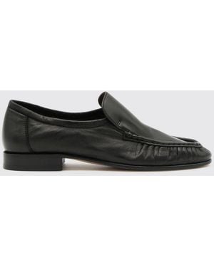The Row Two Bicolour Smooth Calfskin Leather Loafers With Round Toe - White