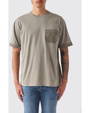 Premiata Cotton Crew Neck T-Shirt With Patch Pocket - Grey