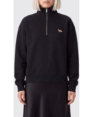 Maison Kitsuné Maison KitsunÉ High-Neck Half-Zip Sweatshirt - Blue