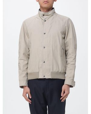 Fay Cotton And Nylon Water Repellent Bomber Jacket - Gray