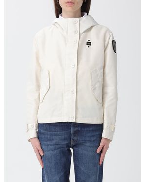 Blauer Hooded Jacket With Logo - White