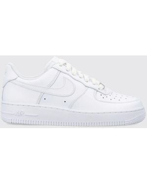 Nike Air Force 1 '07 Leather Trainers With Tone-On-Tone Swoosh - White