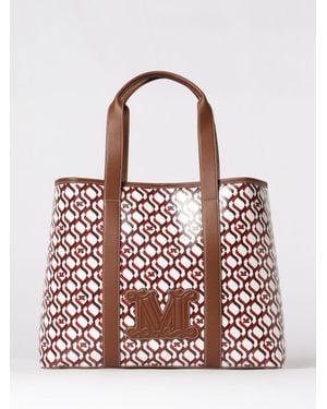 Max Mara Farneto Printed Leather Bag By - Red
