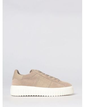 Hogan H-Stripes Suede Sneakers - Natural
