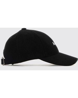 A.P.C. Gorra De Béisbol Charlie De Algodón Con Logo Bordado - Negro