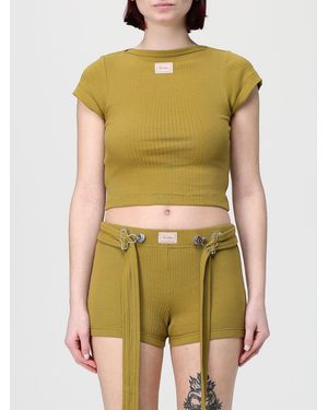 Jean Paul Gaultier Cotton Crop T-Shirts - Green