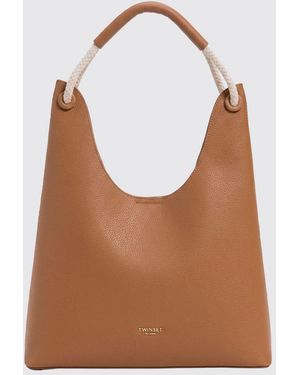 Twinset Grained Faux Bag - Brown
