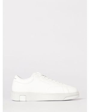 ARMANI EXCHANGE Leather Trainers - Natural