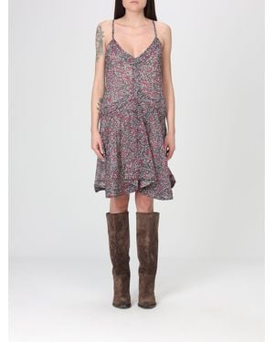 Isabel Marant Danielle Floral Print Cotton Midi Dress - Pink
