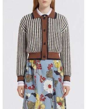 Marni Cardigan En Mélange De Coton - Gris