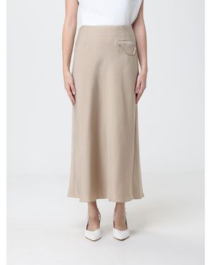 ARMANI EXCHANGE Long Satin Skirt - Natural