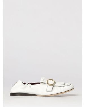 Paul Smith Leather Loafers With Fringes - White