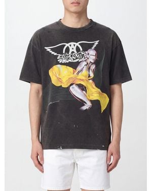 SAINT Mxxxxxx Graphic Print Cotton T-Shirt With Dropped Shoulders - Grey