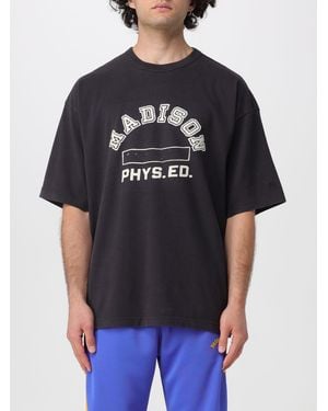 Champion Relaxed Fit Cotton T-Shirt With Front Logo And Slogan Print - Black