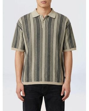 Nanamica Striped Polyester Knit Polo - Grey