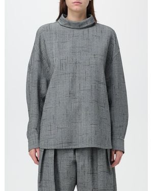 Bottega Veneta Blusa Oversized De Cuello Alto - Gris