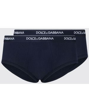 Dolce & Gabbana Dolce &Amp Gabbana Set Of 2 Stretch Cotton Briefs - Blue