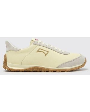 Camper Two-Tone Drift Walk Leather And Suede Sneakers With Vibram Sole - Natural